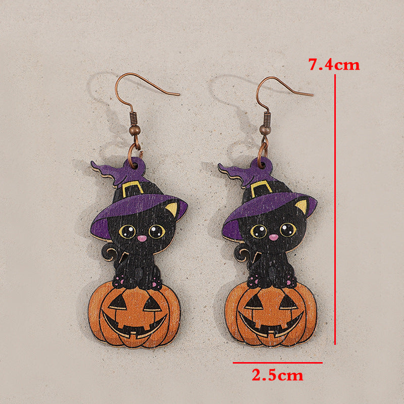 Halloween Spooky Pumpkin Creative Earrings