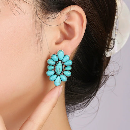 Geometric Floral Exaggerated Earrings