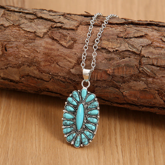 National Style Turquoise Necklace