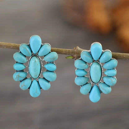 Geometric Floral Exaggerated Earrings