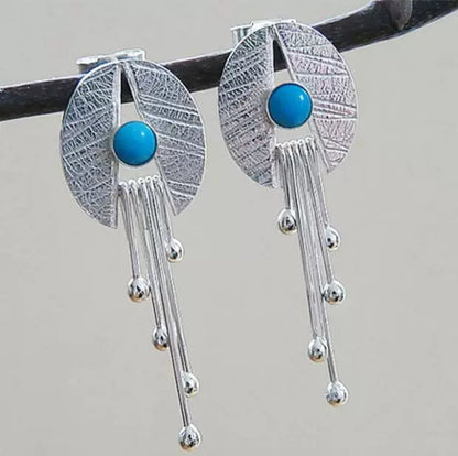 Tassel Red Agate Earrings