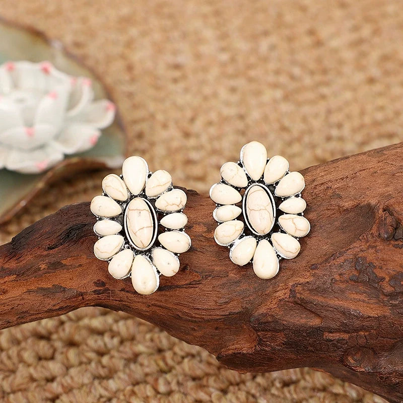 Geometric Floral Exaggerated Earrings