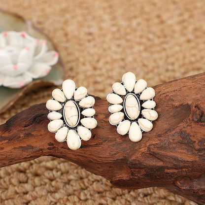 Geometric Floral Exaggerated Earrings