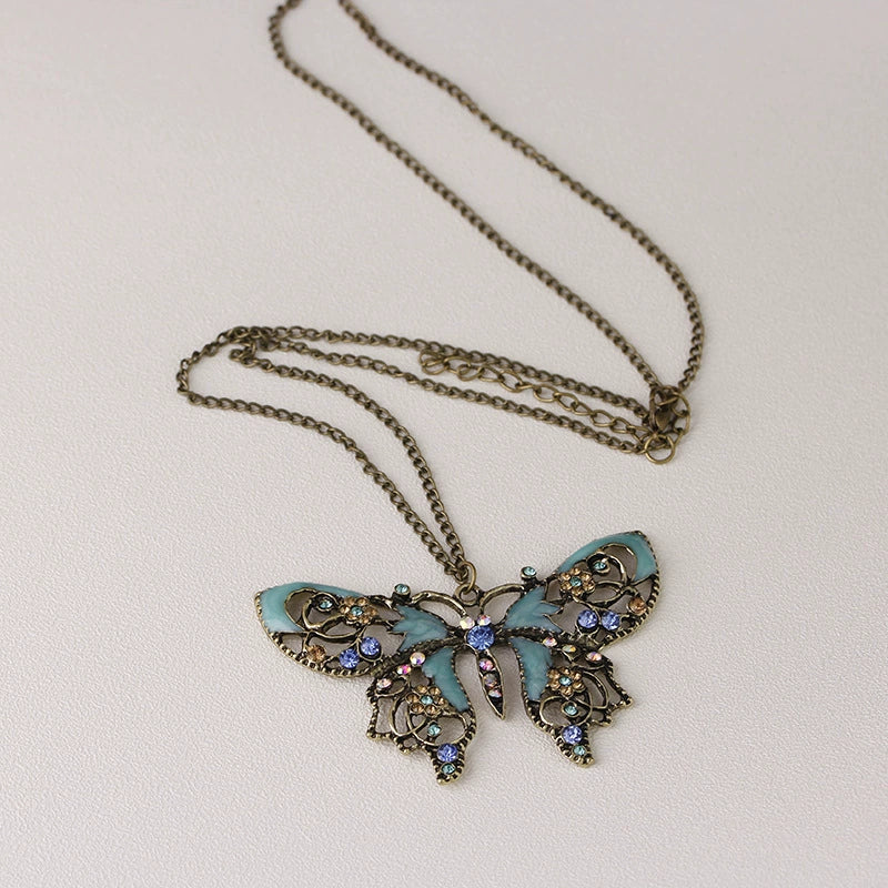 Hollowed-Out Butterfly Necklace