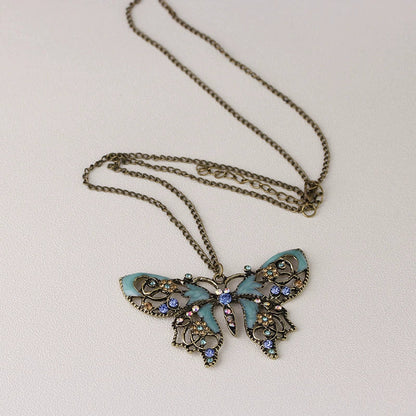 Hollowed-Out Butterfly Necklace