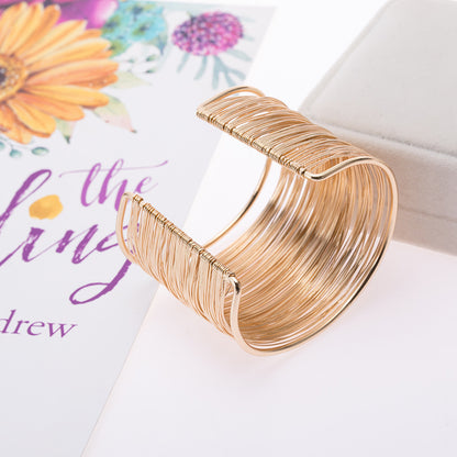 New Fashionable Open-ended Gold-Plated Bracelet
