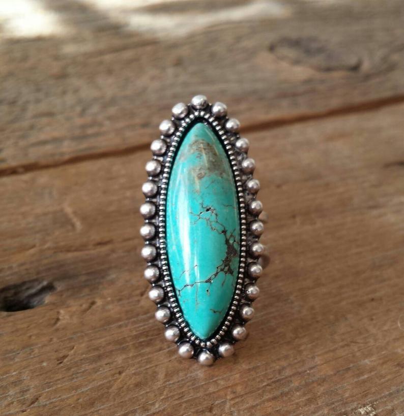 Oval Turquoise Ring