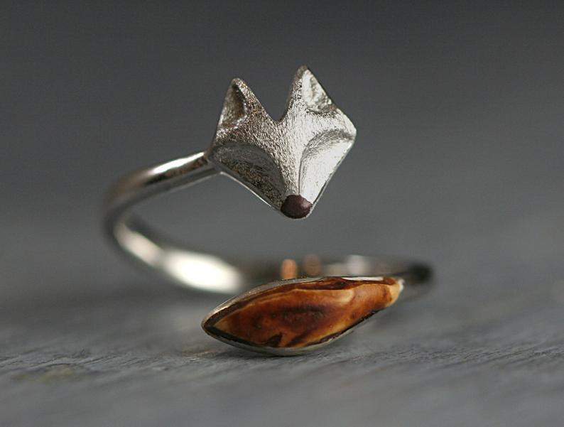 Fashionable Little Fox Opening Ring