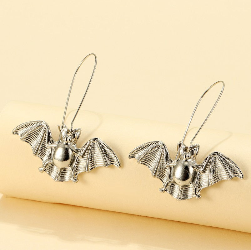 Retro Large Bat-Shaped Earrings