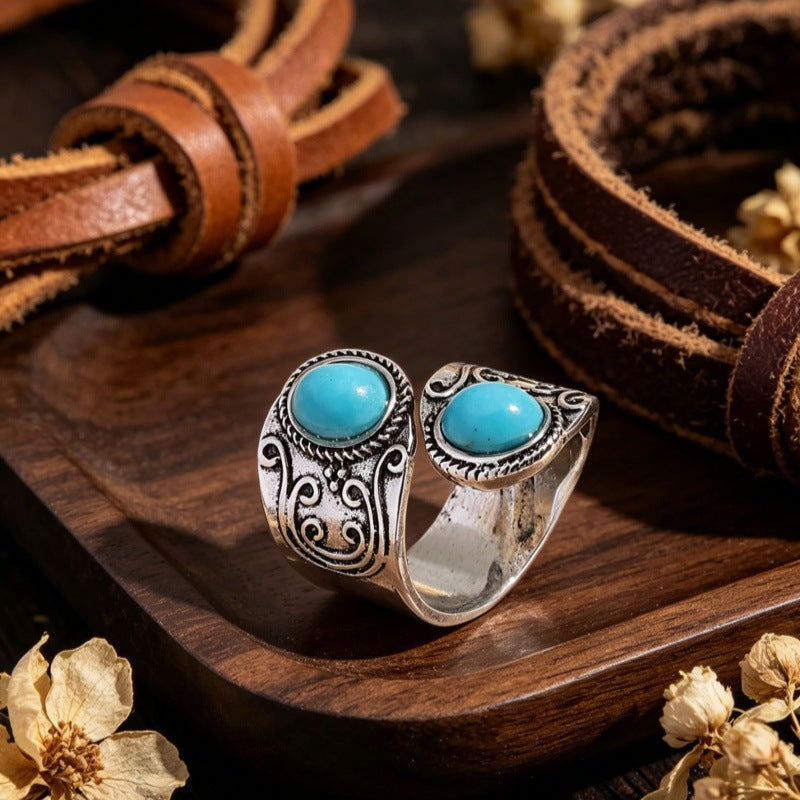 Turquoise Punk Ring