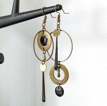 Personalized Geometric Circle Earrings