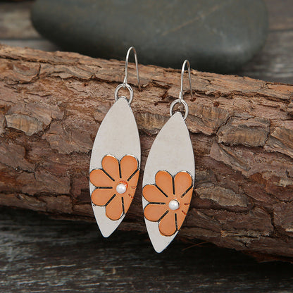 Two-Color Flower Earrings