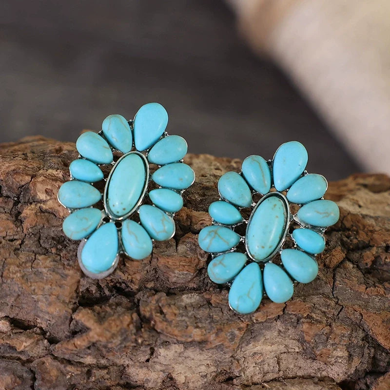 Geometric Floral Exaggerated Earrings