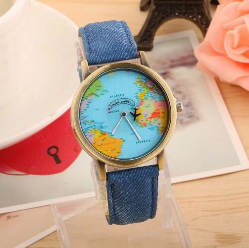 Aircraft Second-hand Map Fashion Watch