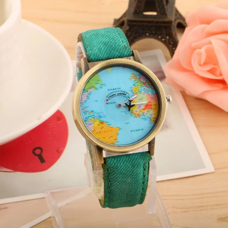 Aircraft Second-hand Map Fashion Watch
