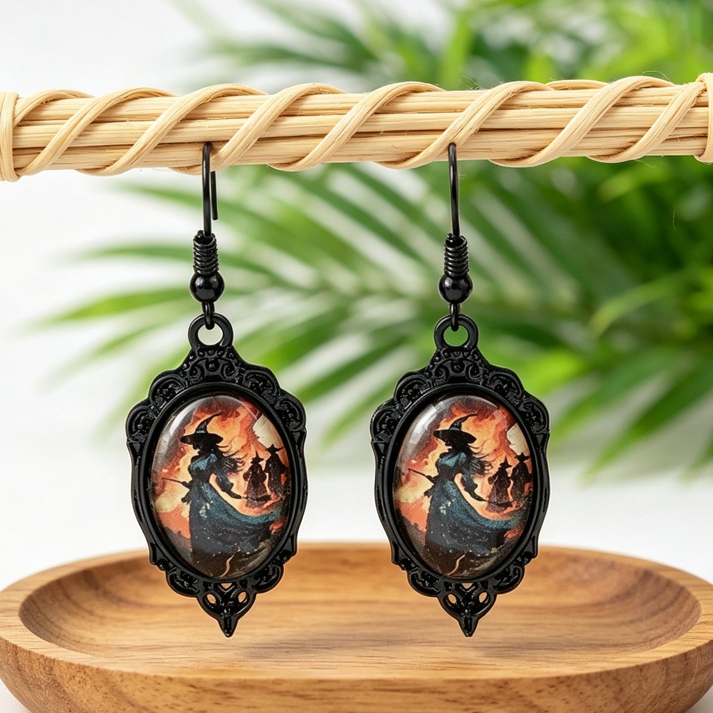 Gothic Celebration of Halloween - Oval Earrings