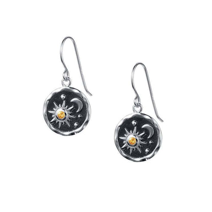 Sun and Moon Earrings Pendant