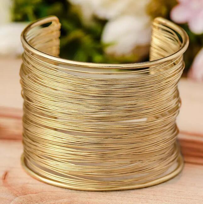 New Fashionable Open-ended Gold-Plated Bracelet