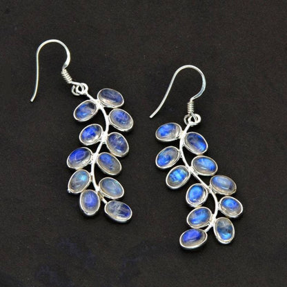 Moonstone Leaf Earrings