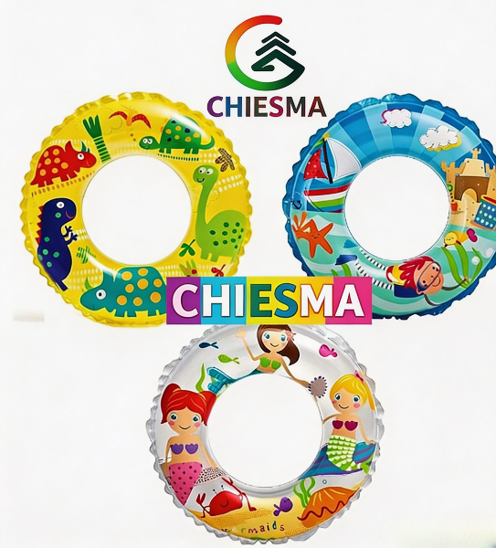 CHIESMA Safety Anti-Flip Inflatable Swimming Rings Pool Floats for Kids Adults Beach Pool Party Summer Water Fun
