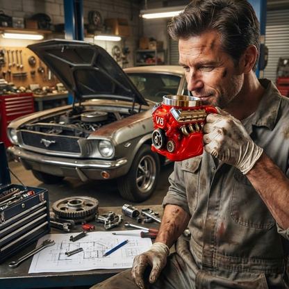 Chiesma V8 Engine Shaped Stainless Steel Mug — Insulated Coffee Cup for Car Lovers