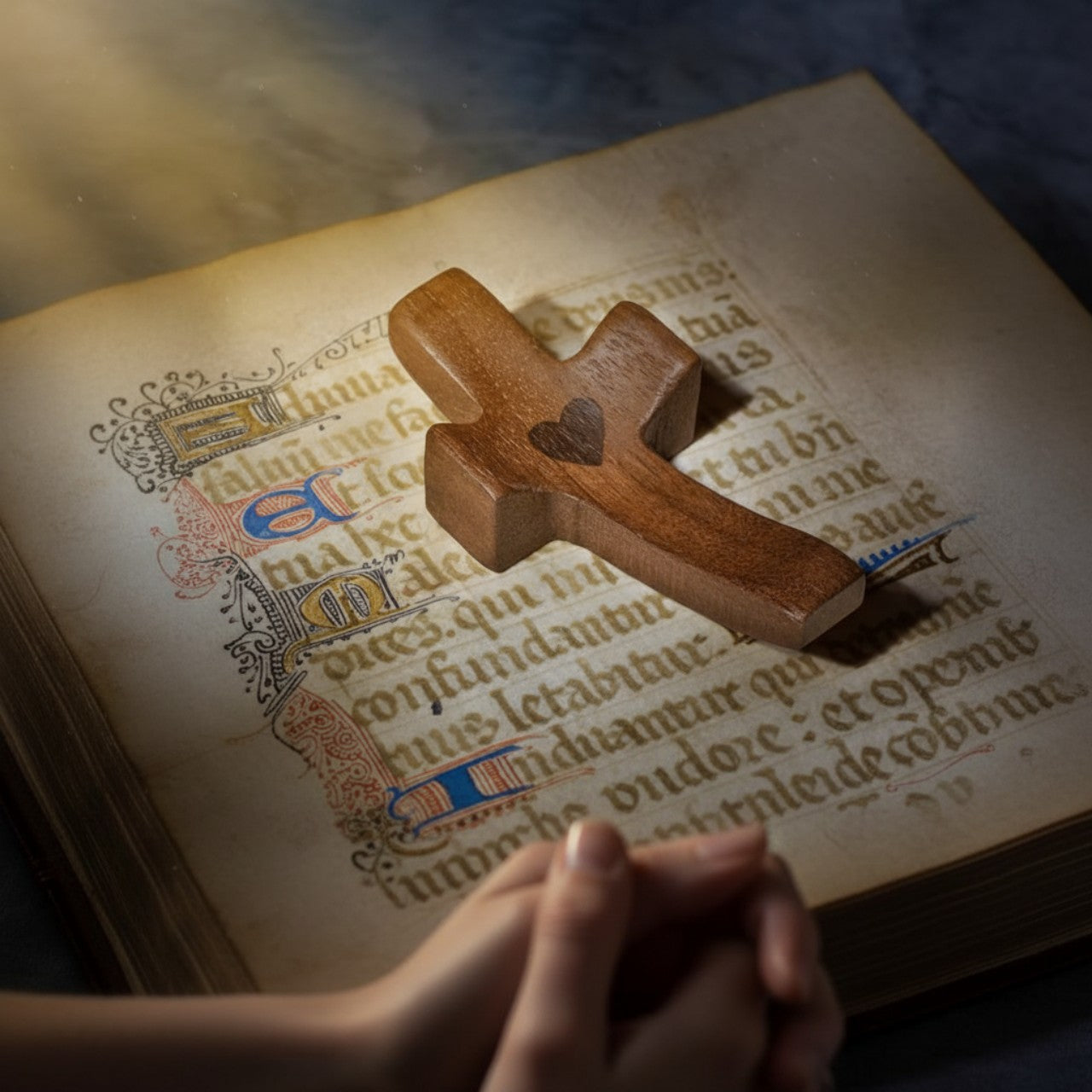 10-Pack Black Walnut Pocket Crosses – Comfort, Prayer & Stress Relief