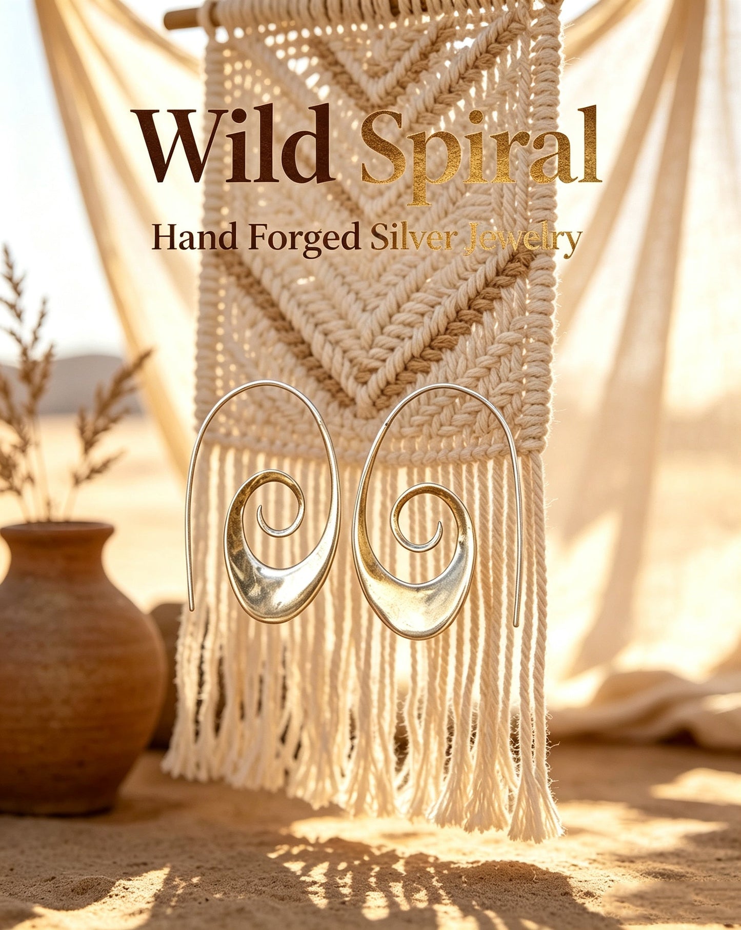 Simple Geometric Spiral Earrings