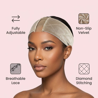Chiesma Non-Slip Wig Grip Band — Velvet & Lace, Secure Fit Without Glue