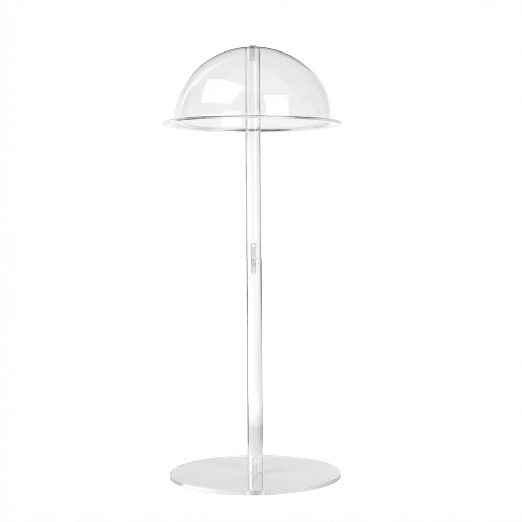 CHIESMA Premium Acrylic Wig Stand - 16" Professional Dome Display & Storage Holder