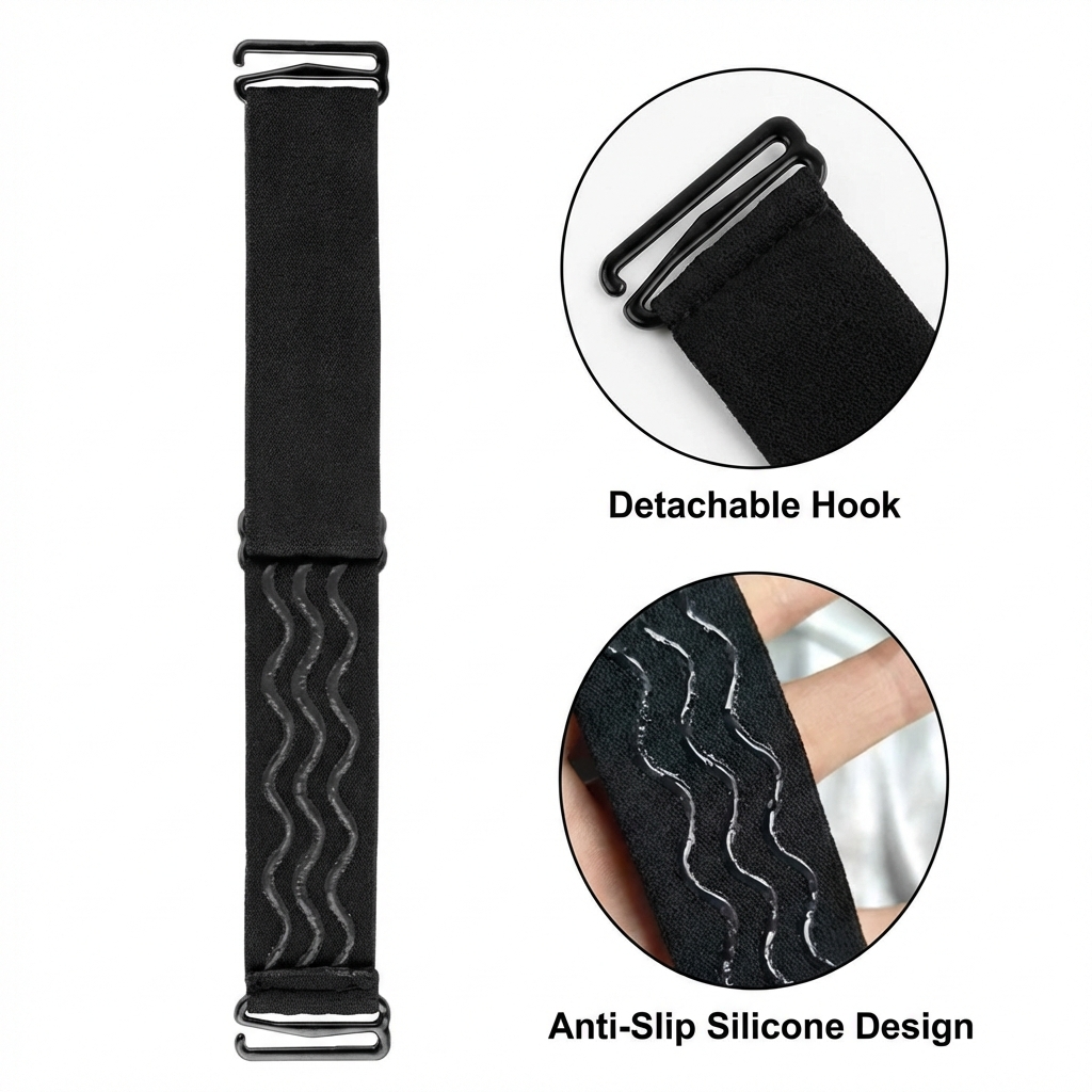 CHIESMA 2-Pack Adjustable Wig Band - Elastic Melting Band with Removable Hooks