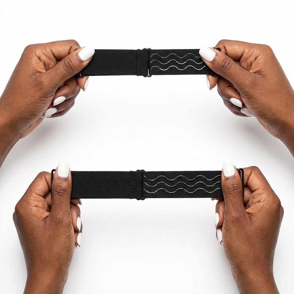 CHIESMA 2-Pack Adjustable Wig Band - Elastic Melting Band with Removable Hooks