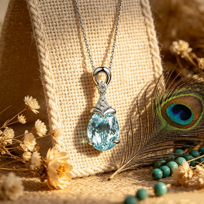 Diamond-Studded Colored Gemstone Necklace