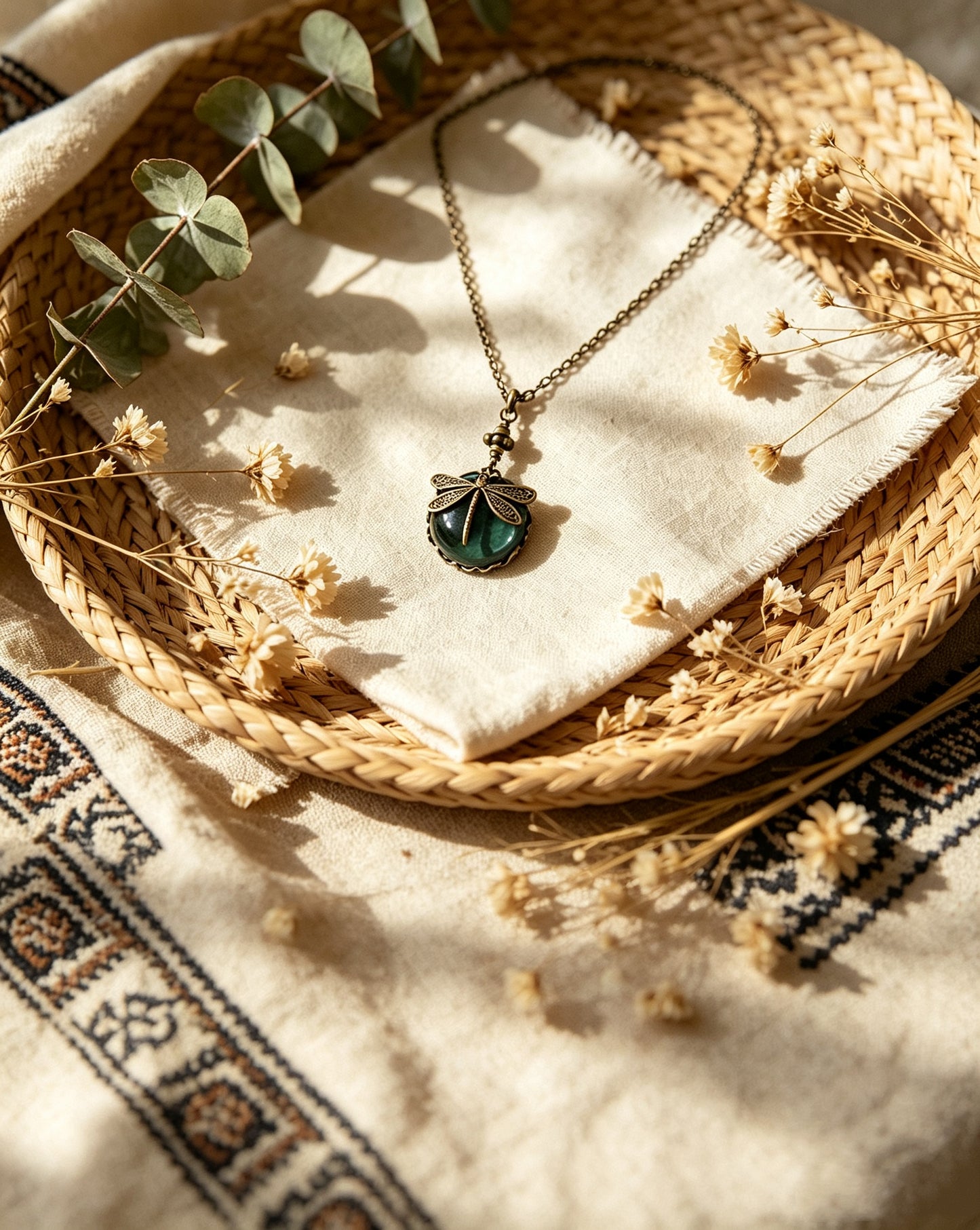 Crystal Dragonfly Pendant Necklace