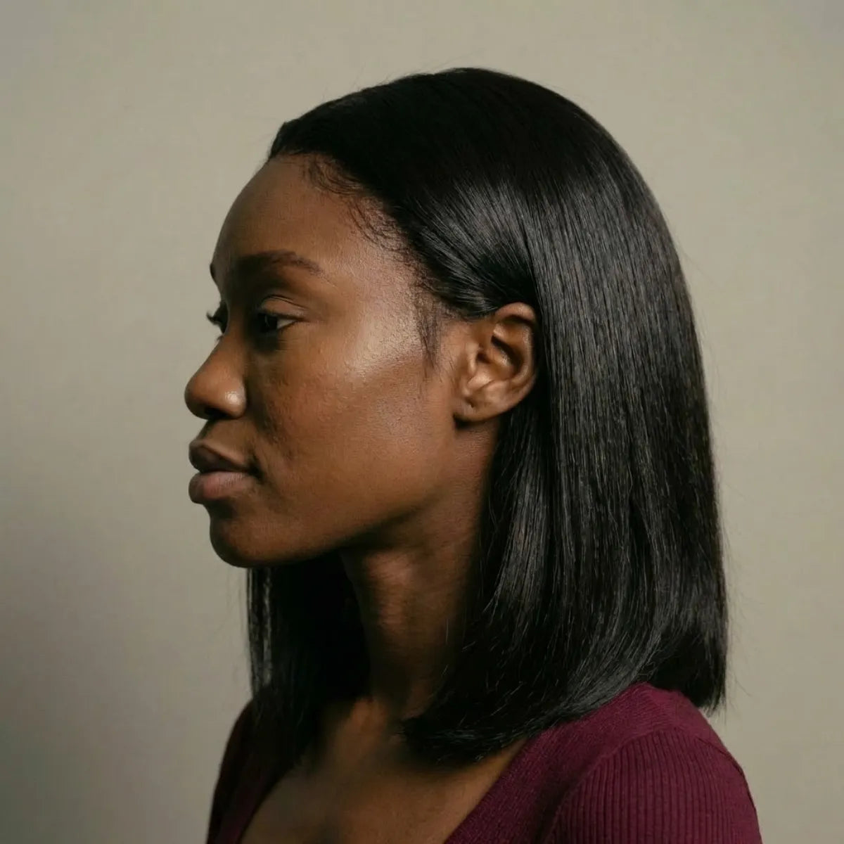 HD Lace Frontal Bob Wig Angled View — Full Density No Glue Wear and Go for Black Women | Chiesma
