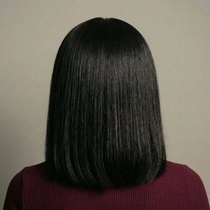 Straight Bob Wig Side Profile — Pre Plucked HD Frontal Human Hair Wig Melanin Friendly | Chiesma
