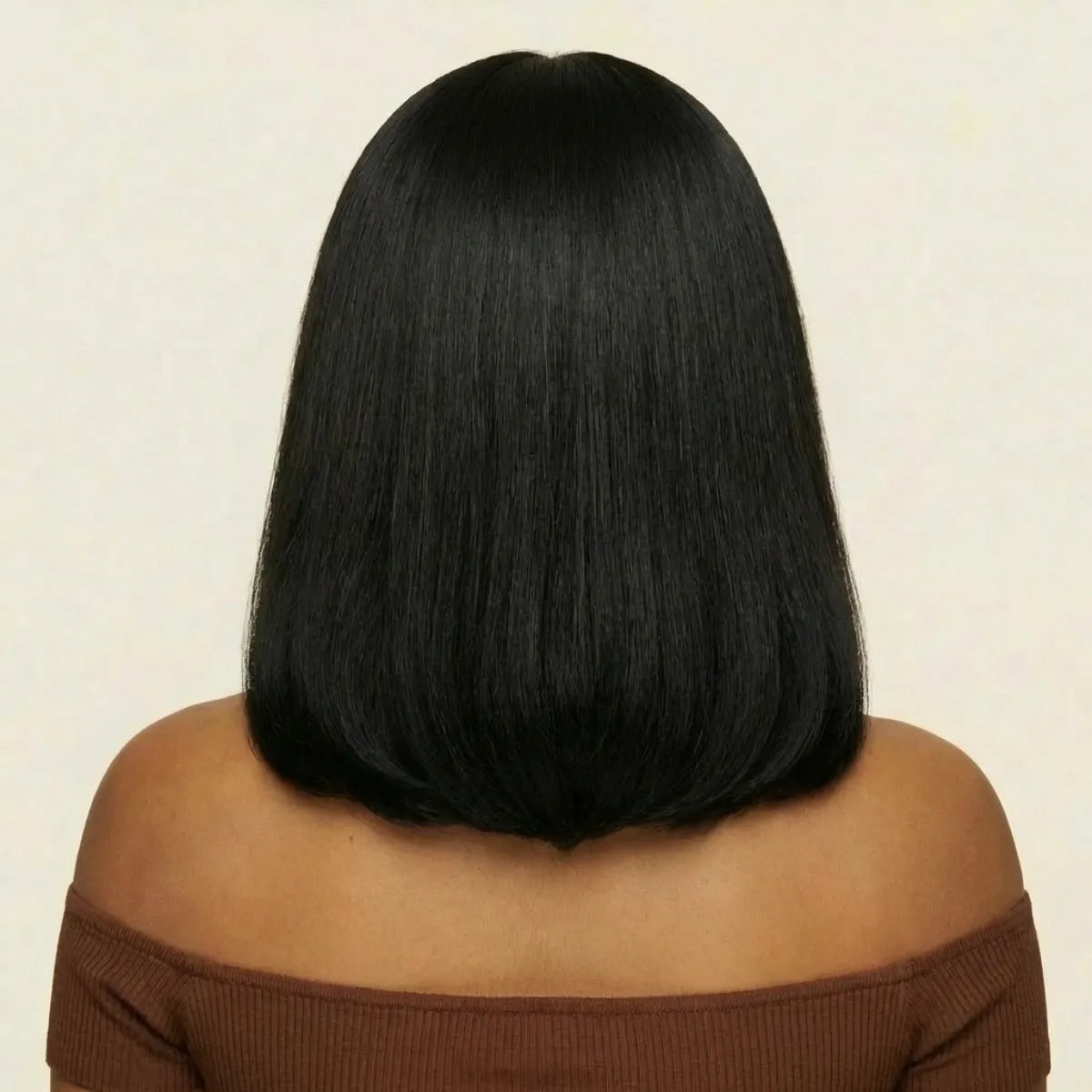 Straight Bob Wig 3-Quarter View — Pre Plucked HD Lace Frontal Extra Dense Melanin Friendly | Chiesma