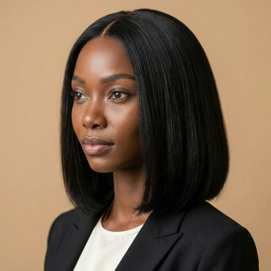 Glueless 5x5 HD lace blunt cut bob wig 210 density for black women