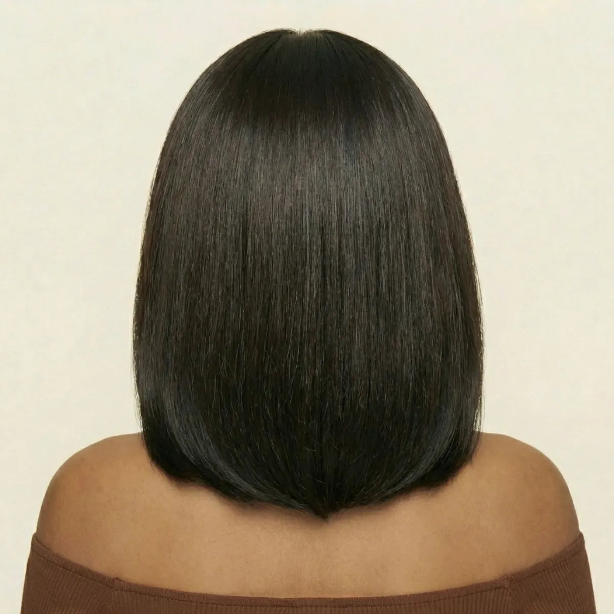 Premium HD Closure Bob Wig Side View — 250% Density Pre Plucked Human Hair Melanin Friendly | Chiesma