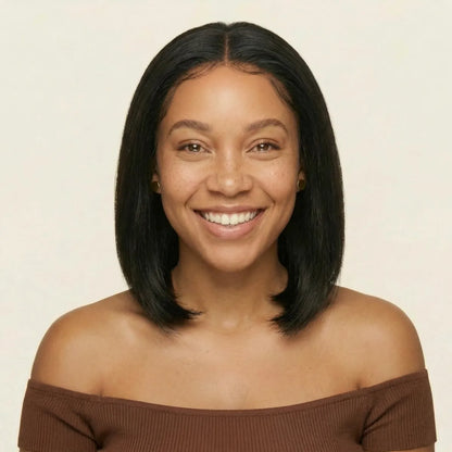 12A Grade Glueless Bob Wig for Black Women — 4x4 SSD HD Lace Closure 250% Density Natural Black | Chiesma