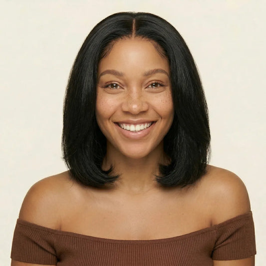 Glueless 12A SSD HD 5x5 lace closure blunt cut bob wig 250 density for black women