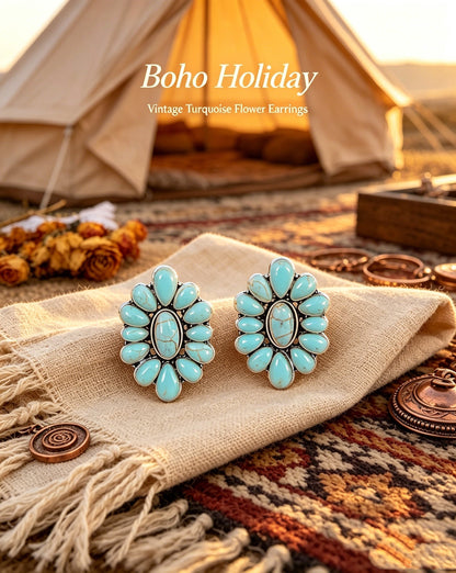 Geometric Floral Exaggerated Earrings