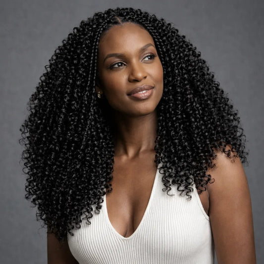 jerry curl crochet hair human hair feather crochet extensions tight curly crochet braiding hair natural curly hairstyle for black women boho braids