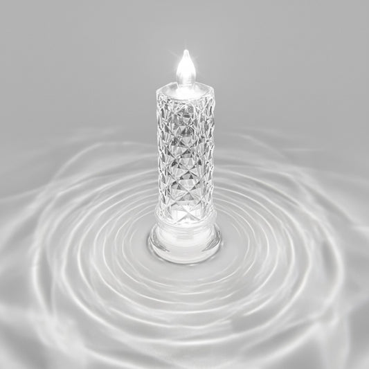 Rose Shadow LED Flameless Candles Set | Romantic Battery Pillar Lights