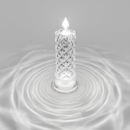 Rose Shadow LED Flameless Candles Set | Romantic Battery Pillar Lights