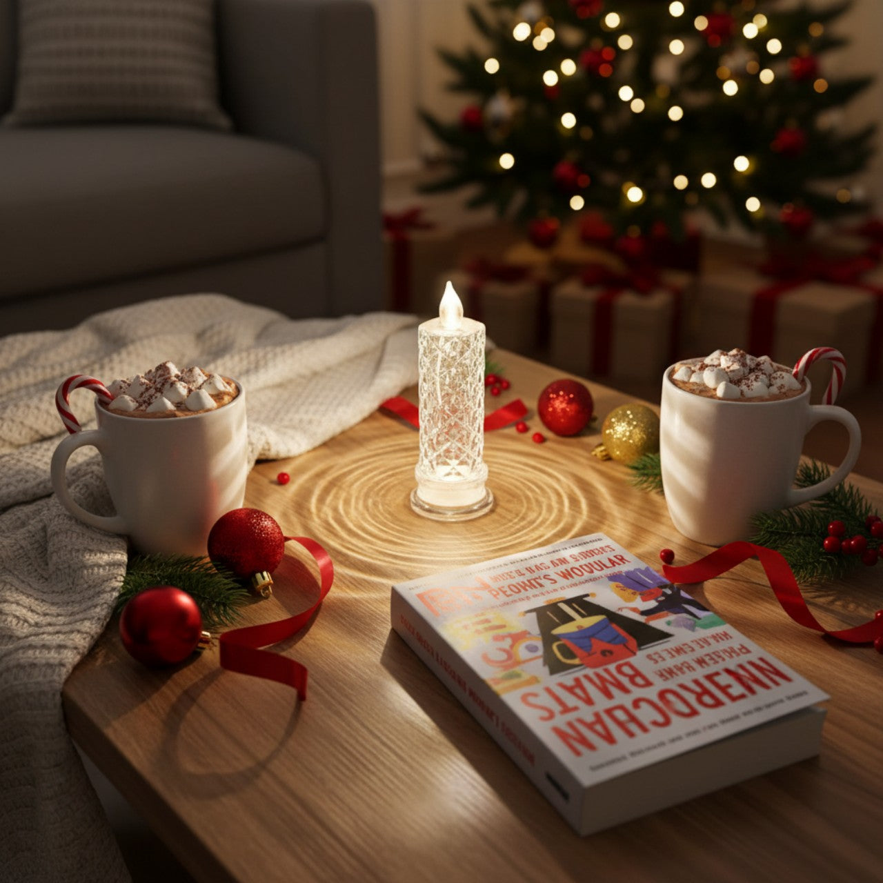 Rose Shadow LED Flameless Candles Set | Romantic Battery Pillar Lights