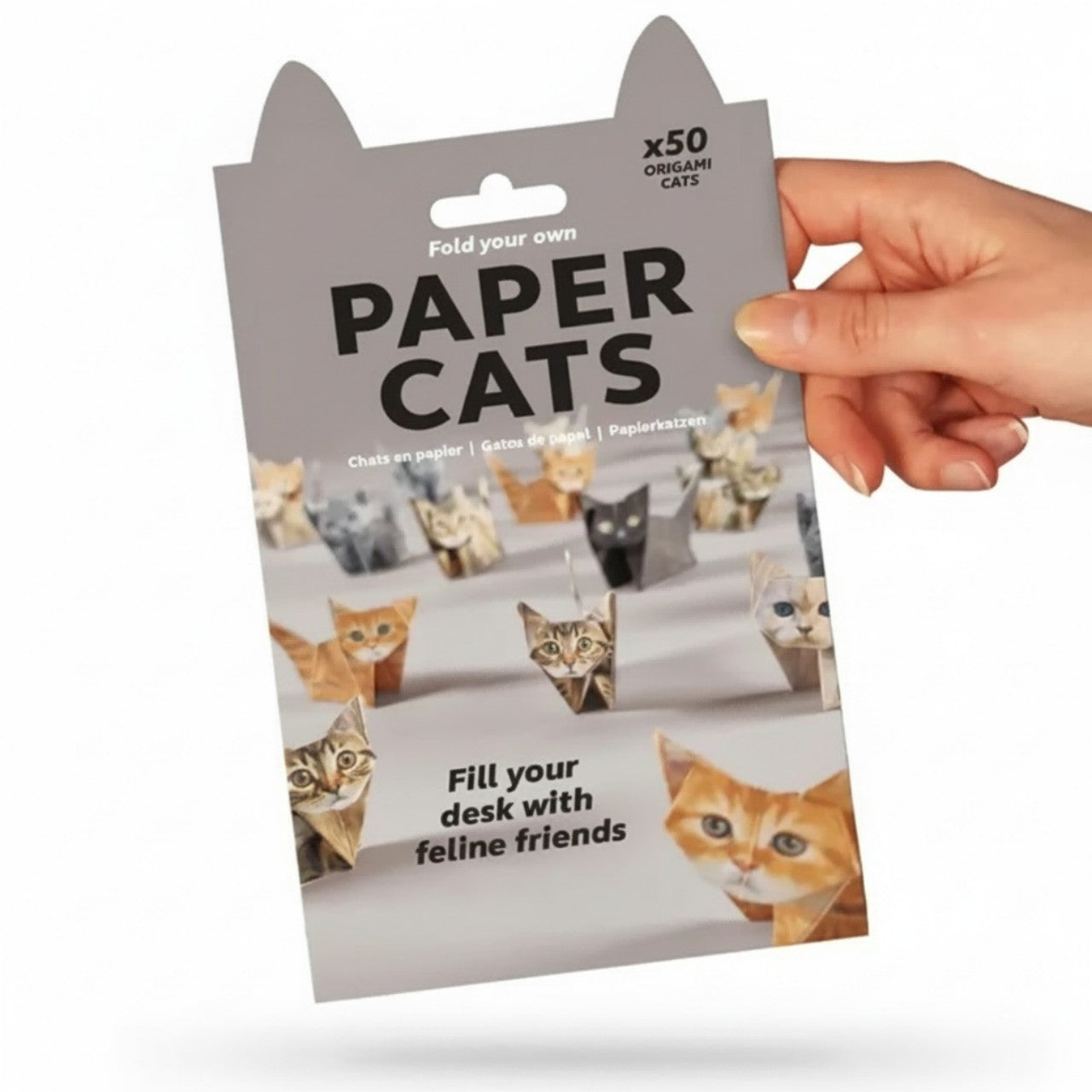 DIY Origami Paper Cats Kit | 50 Sheets Cute Animal Craft for Adults & Kids