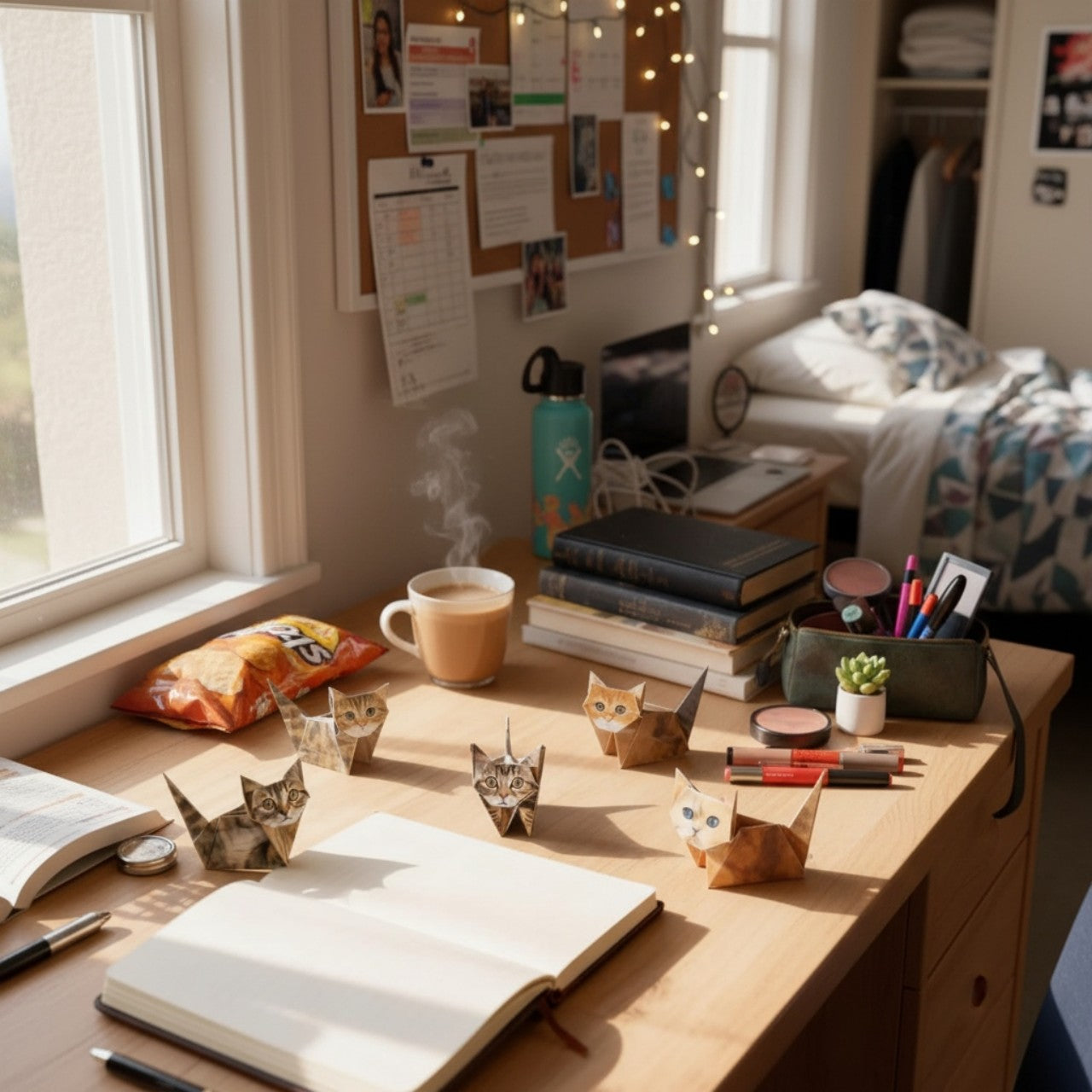 DIY Origami Paper Cats Kit | 50 Sheets Cute Animal Craft for Adults & Kids