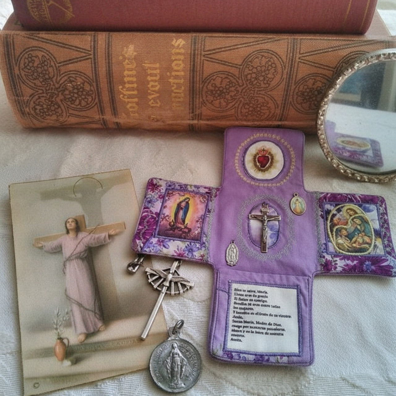 2-Pack Travel Pocket Shrines – Handmade Christian Altar Set