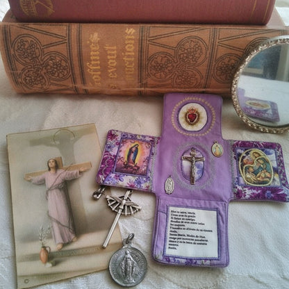 2-Pack Travel Pocket Shrines – Handmade Christian Altar Set