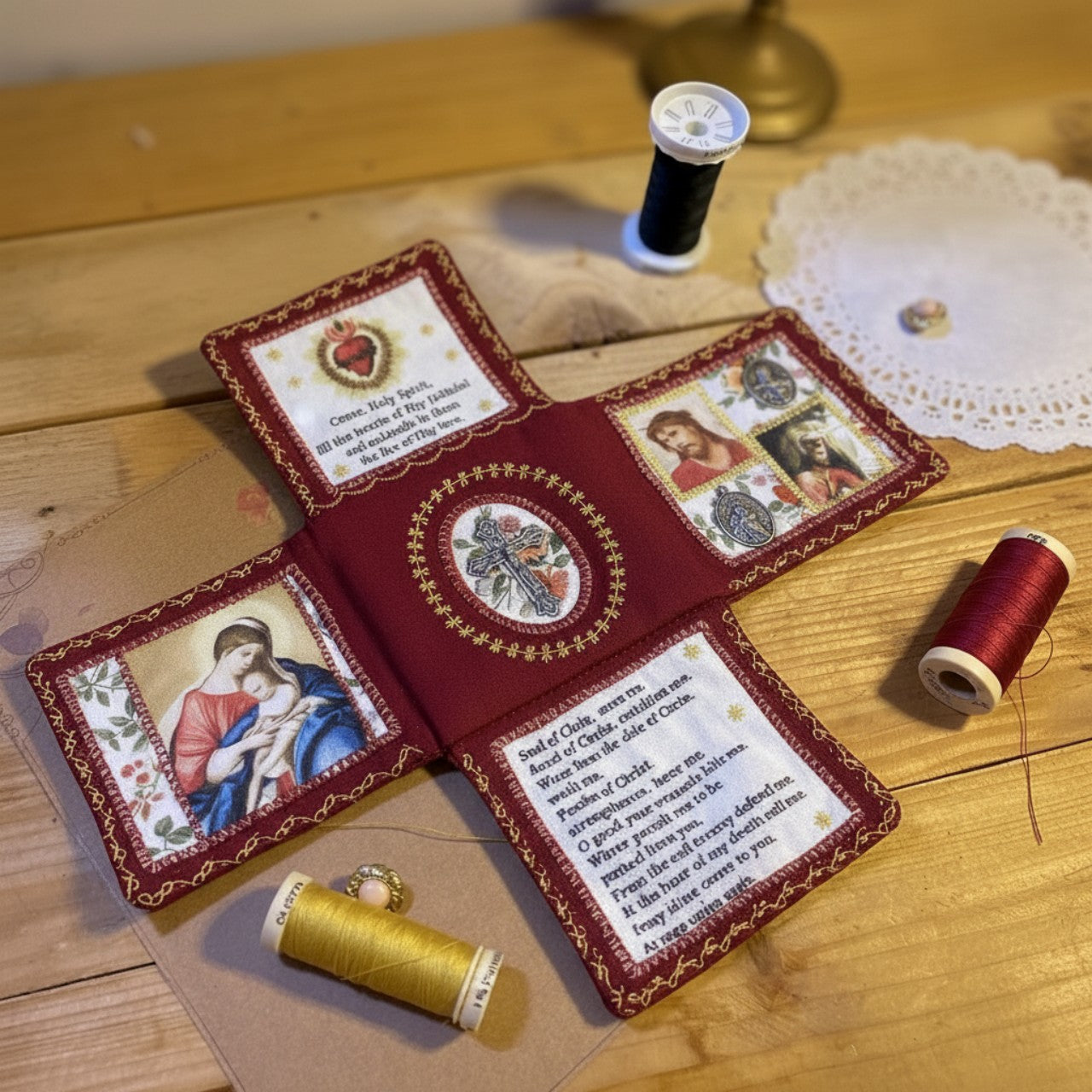 2-Pack Travel Pocket Shrines – Handmade Christian Altar Set